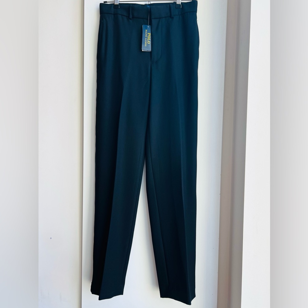 Women's Tuxedo Wool Pants, Black, Size 00
